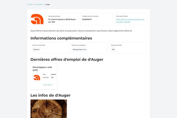 Fiche entreprise Tissely