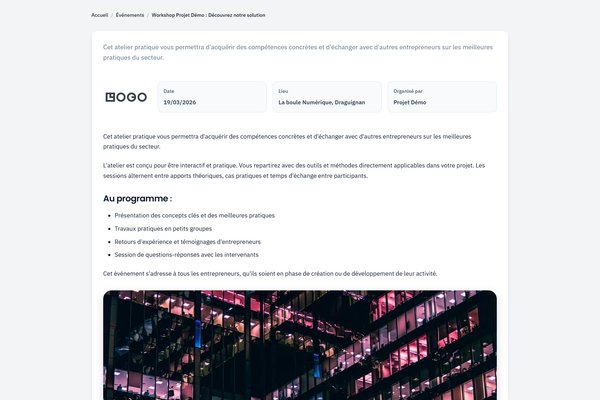 Calendrier événements Tissely