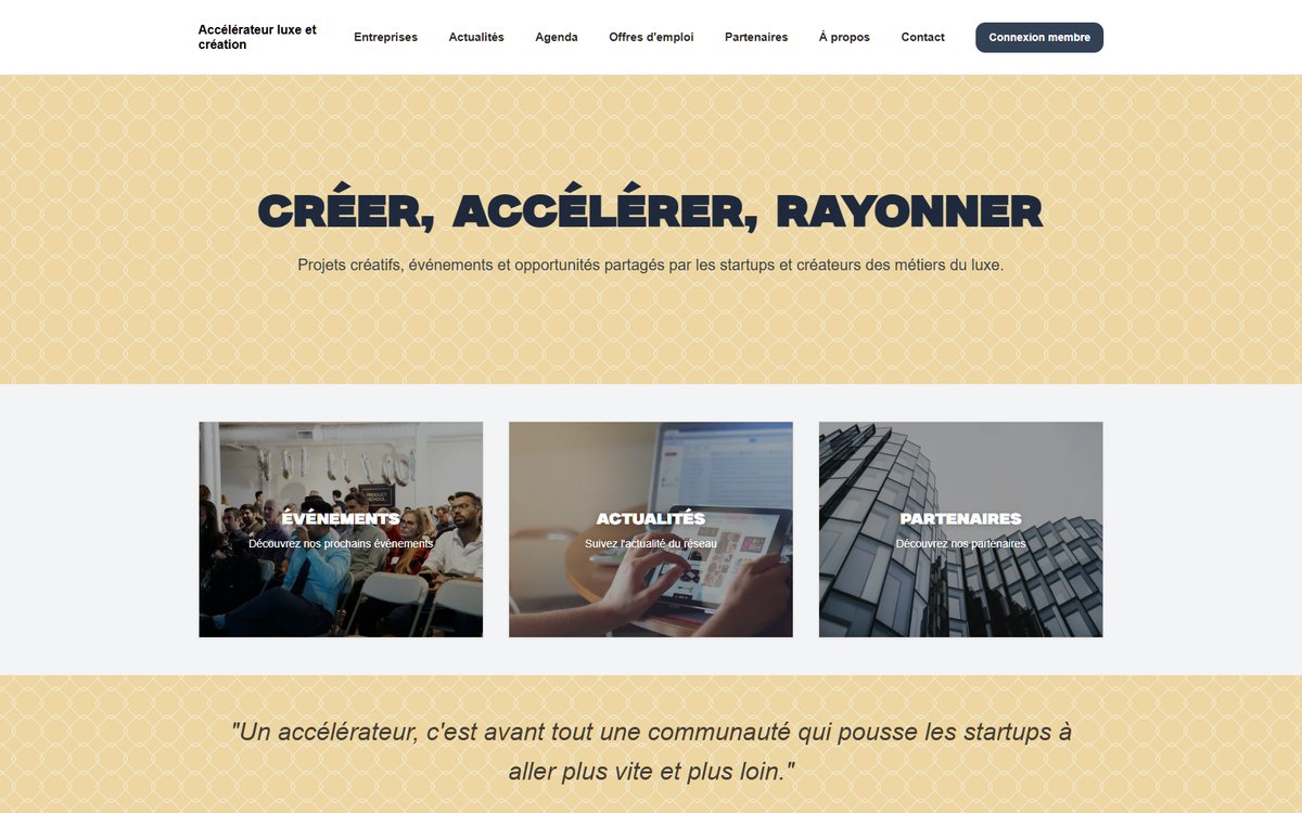 Exemple de plateforme pour incubateur